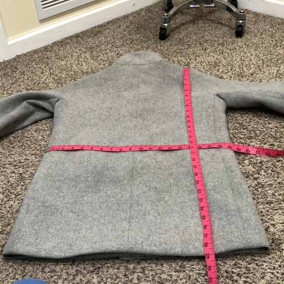 J Crew Pea Coat Peacoat Size 6P 6 Petite Gray Wool Blend - Picture 9 of 11